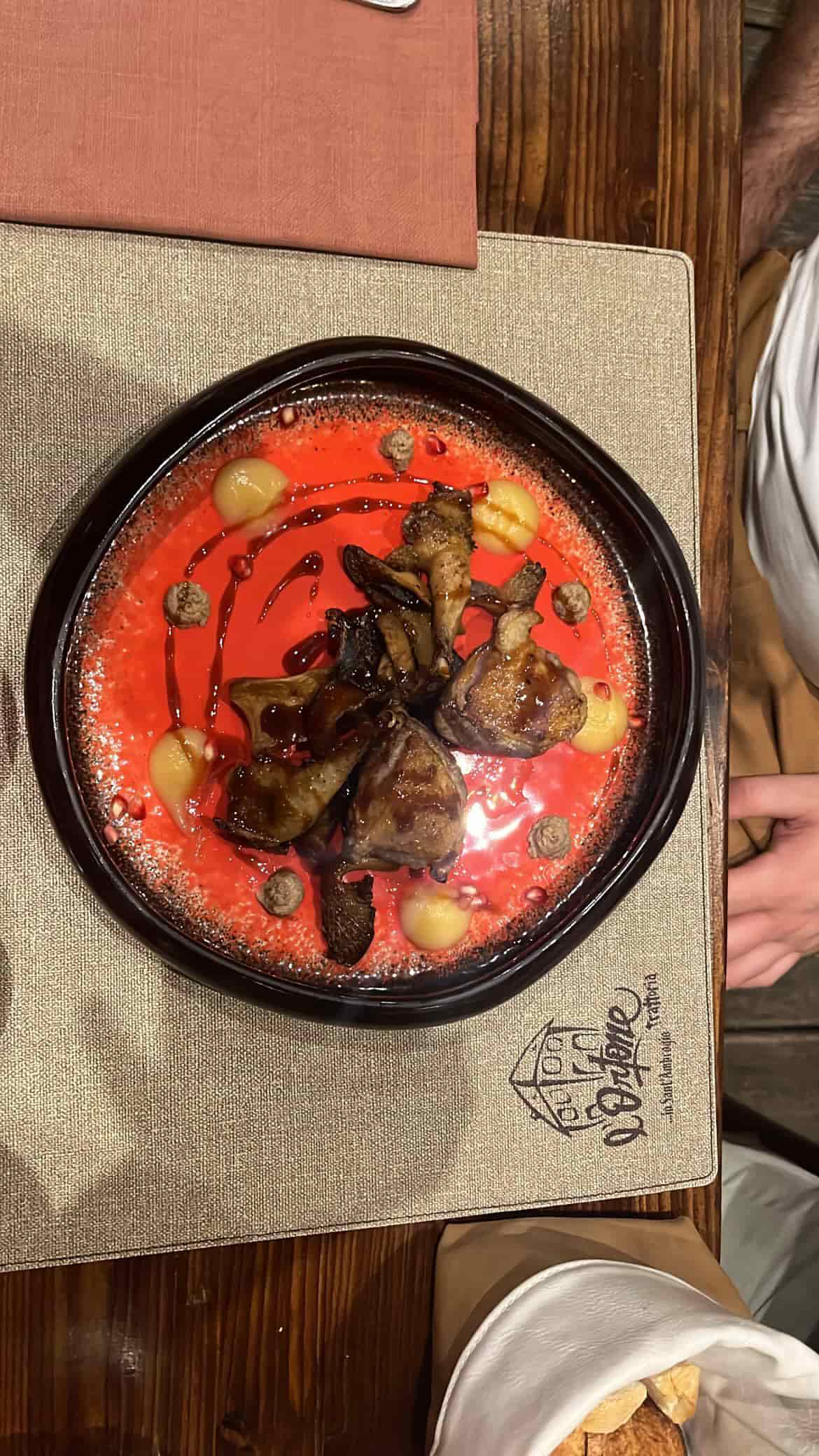 Pigeon at L’Ortone