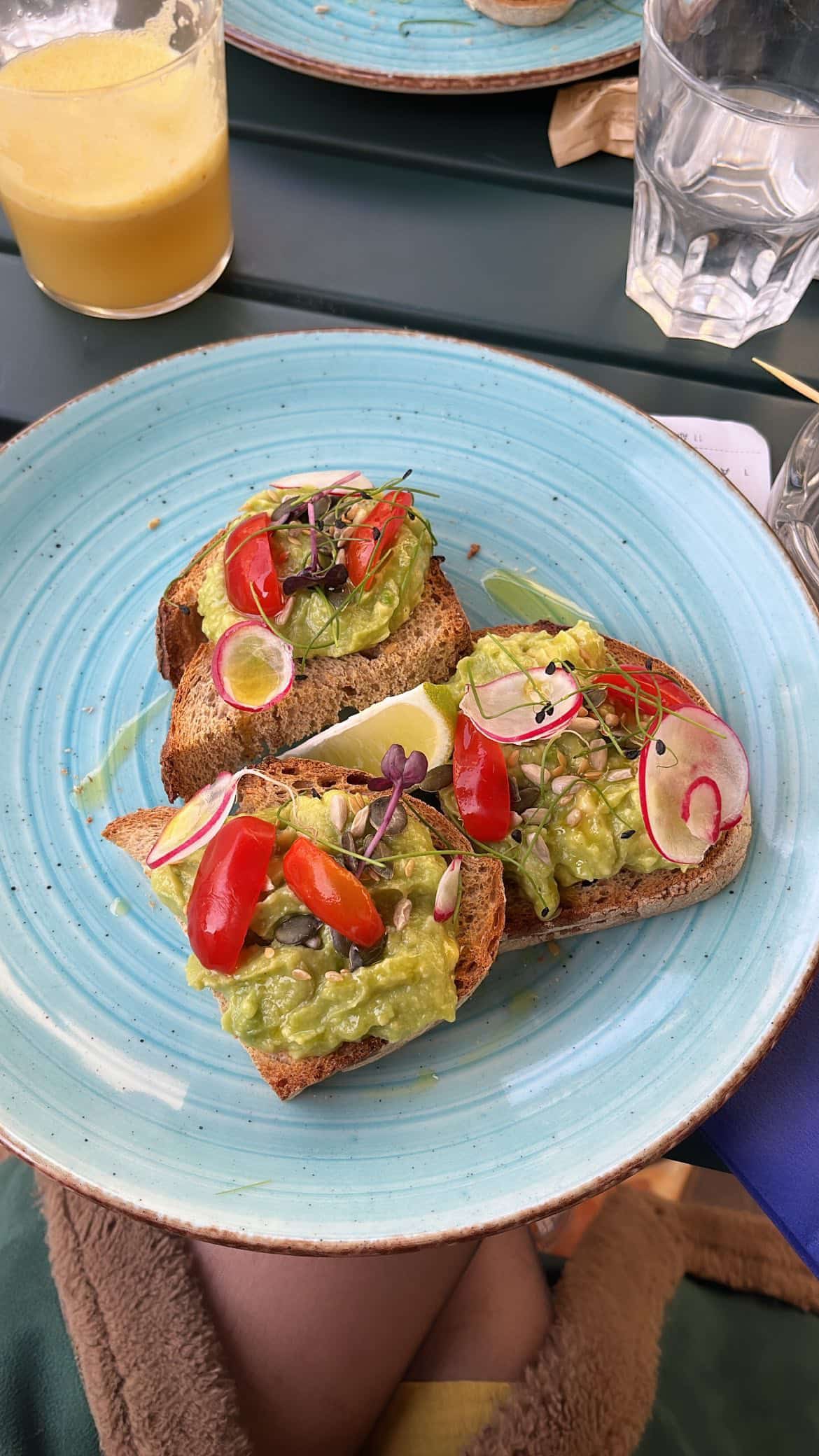The smashed avo from Ditta Artigianale & Hario Cafe