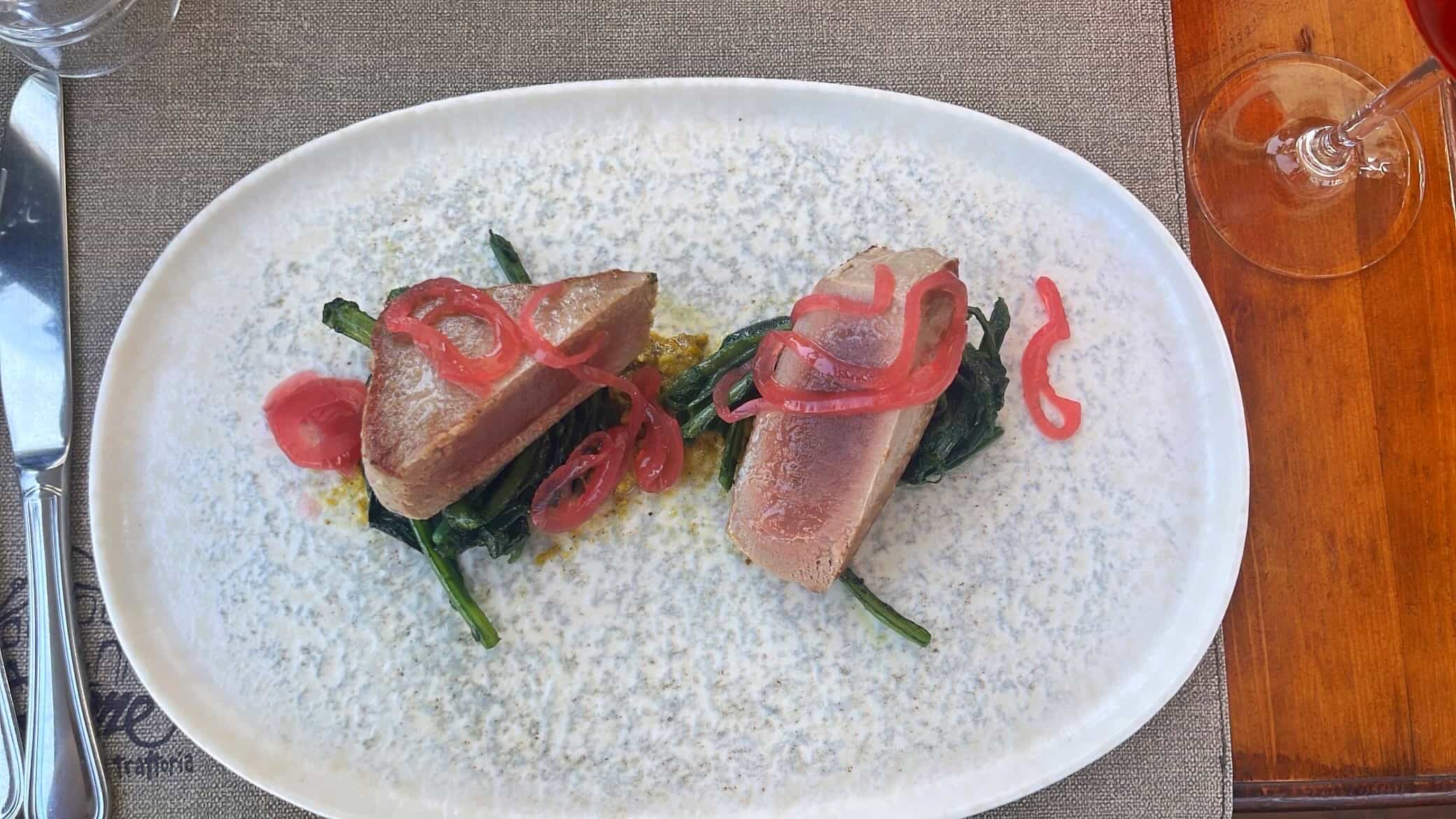 Tuna steak at L’Ortone